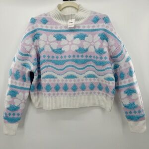 Cotton On Women's Cowl Neck Sweater in Pastel Purple and Blue